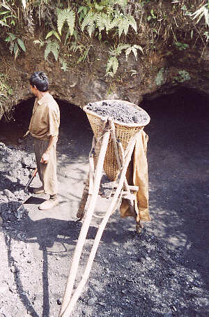 Coal mine: Baskets and mine entrances, India (Annie Audsley)