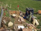 digging hut foundations