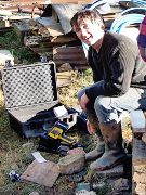 Nick and the XRF analyser