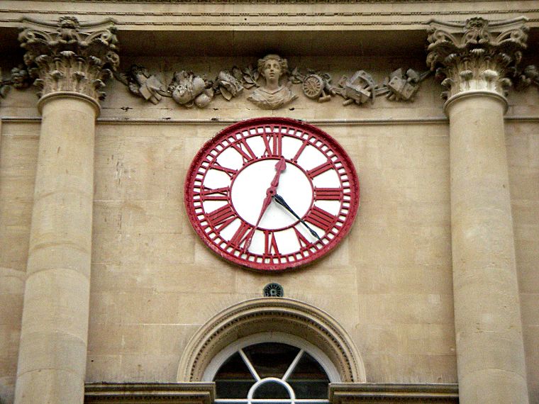 'Bristol Time' on the Corn Exchange clock