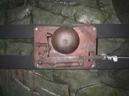 Signal bell at Radstock Museum (upside down)